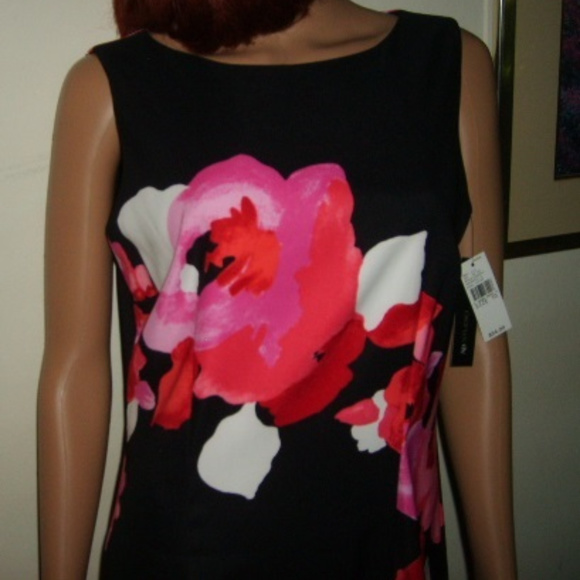 AB Studio Dresses & Skirts - Sleeveless Dress AB Studio 10 Black Floral NWT